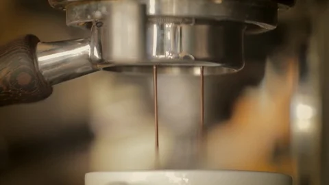 Coffee shot extraction espresso Stock Footage 111991858
