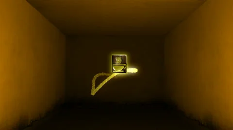 Coffee sign Label Stock Footage 1544207