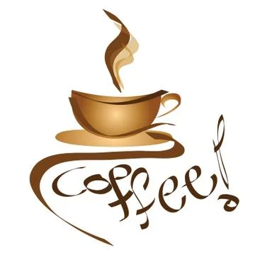 Coffee sign - logo cup of coffee vector Stock Illustration