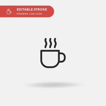 Coffee Simple vector icon. Illustration symbol design template for web mobile Stock Illustration