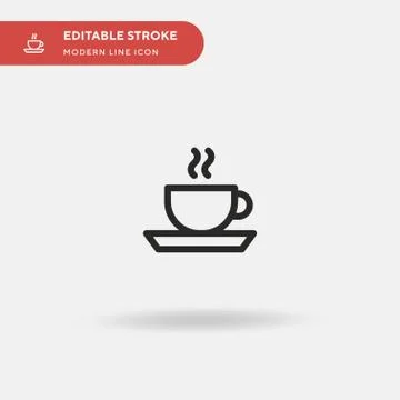 Coffee Simple vector icon. Illustration symbol design template for web mobile 스톡 일러스트