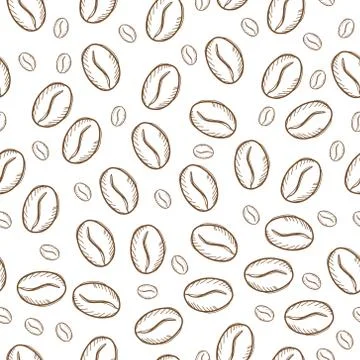 Coffee sketch hand drawing pattern vector illustration Stock Illustration