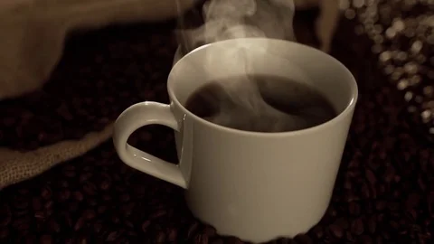 Coffee in slow motion Stock Footage 76100360
