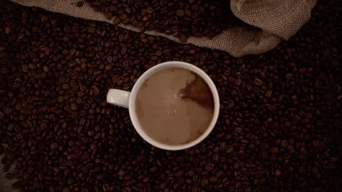 Coffee with in slow motion Stock Footage 76100752