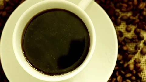 Coffee in slow motion Stock Footage 76249165