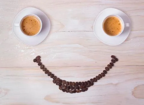 Coffee smile Stock Photos