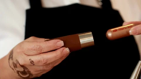 Coffee Sparkling Nitro Cold Brew Coffee pouring to glass and ready to drink. Stock Footage 90131988