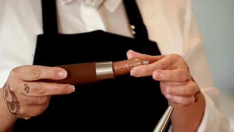 Coffee Sparkling Nitro Cold Brew Coffee pouring to glass and ready to drink. Stock Footage 90131993