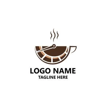 Coffee speed meter logo design vector Stock Illustration