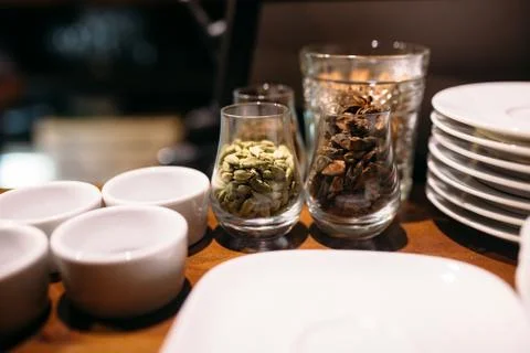 Coffee spices on the table Stock Photos