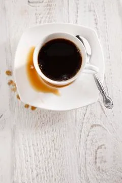 Coffee spill 스톡 사진