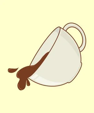 Coffee spilled of cup vector Stock-Illustration