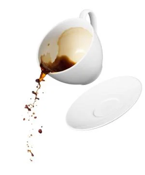 Coffee spilling Stock Photos