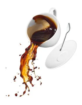 Coffee spilling Stock Photos