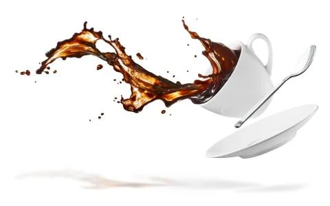 Coffee splash Stock Photos