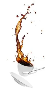 Coffee splash Stock Photos