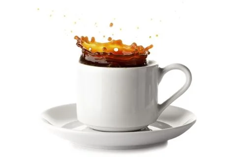 Coffee splash Stock Photos