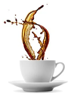 Coffee splash Stock Photos