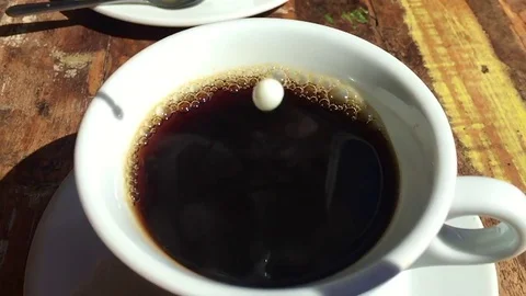 Coffee Splash Slow Motion Stock Footage 75820010