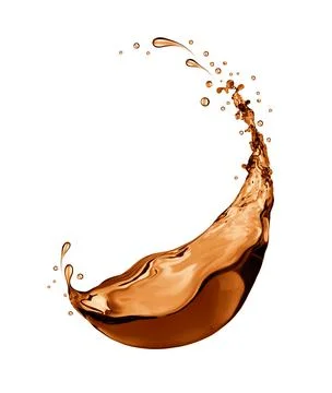 Coffee splashes close up isolated on white background Stock Photos