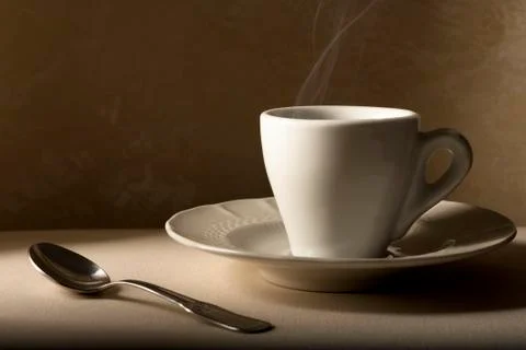 Coffee with Spoon Stock Photos
