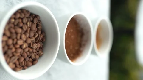 Coffee stages , 4k 100 fps Video stock 196150092