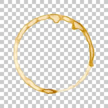 Coffee Stain Isolated. Stock Illustration