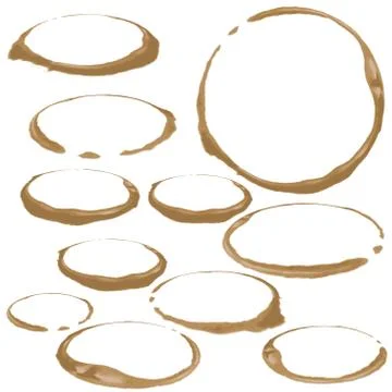 Coffee Stain, Isolated On White Background. Stock Illustration