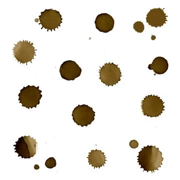 Coffee stain set Stock Illustration