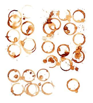 Coffee stain set Stock Illustration