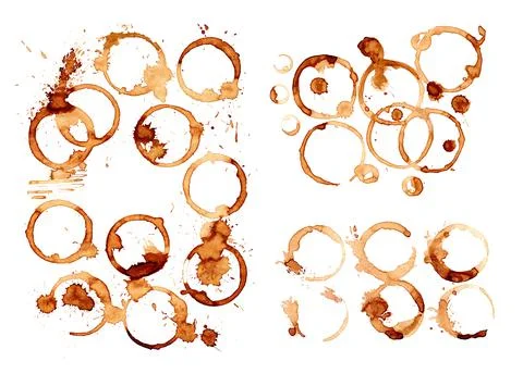 Coffee stain on a white background Stock Illustration