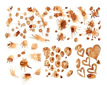 Coffee stain on a white background Stock Illustration