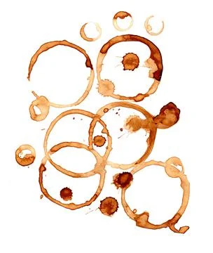 Coffee stain on a white background Stock Illustration