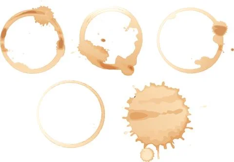 Coffee stains Stock Illustration