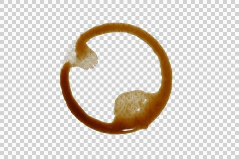 Coffee stains isolated transparency background. Stock Illustration