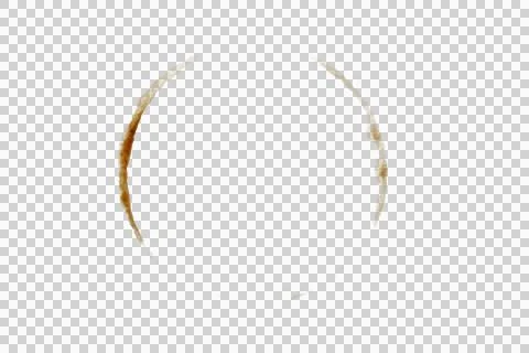 Coffee stains isolated transparency background. Stock Illustration
