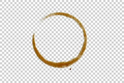 Coffee stains isolated transparency background. Stock Illustration