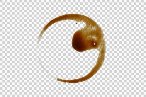 Coffee stains isolated transparency background. Stock Illustration