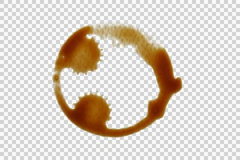 Coffee stains isolated transparency background. Stock Illustration