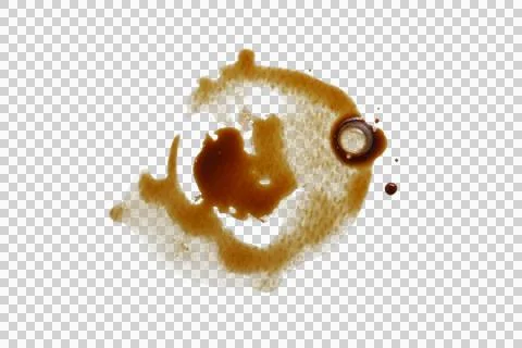 Coffee stains isolated transparency background. Stock Illustration