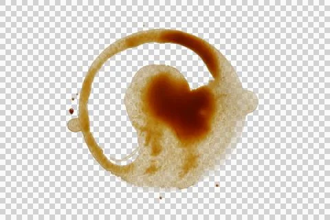 Coffee stains isolated transparency background. Stock Illustration
