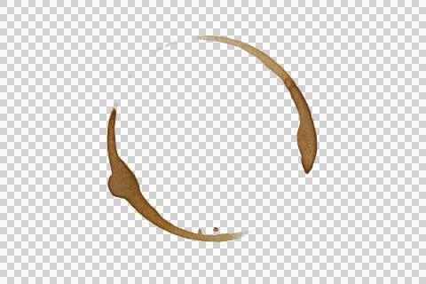 Coffee stains isolated transparency background. Stock Illustration