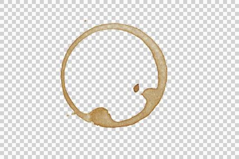 Coffee stains isolated transparency background. Stock-Fotos