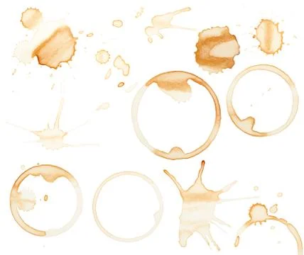 Coffee stains Stock Photos