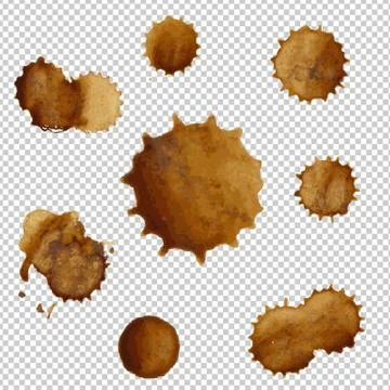 Coffee Stains Set Stock Illustration