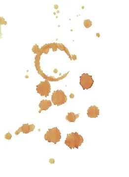 Coffee stains on white background 스톡 사진