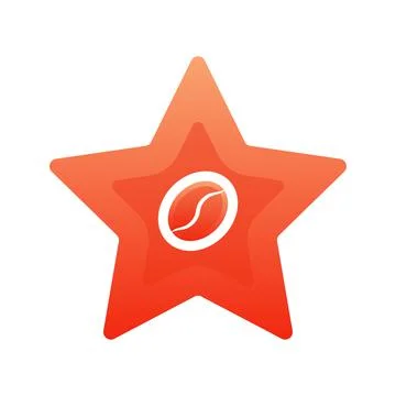 Coffee star logo design template icon Stock Illustration