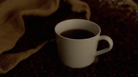 Coffee steam in slow motion Stock Footage 76100419