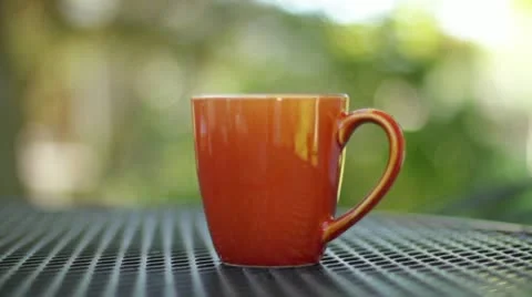 Coffee Steams - Business Man Sits Stock Footage
