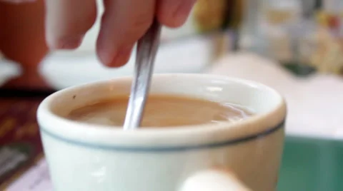 Coffee Stir Stock Footage